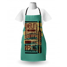 Wine Grapes Types Bottle Apron