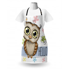 Cartoon Butterfly Hello Apron