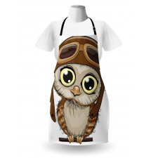 Pilot Hat Big Eyes Comic Apron