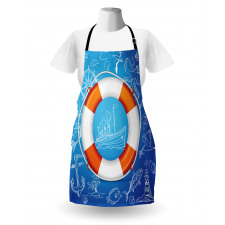 Palm Tree Island Octopus Apron