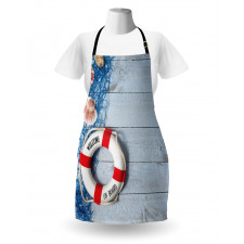 Fishing Net Wood Seashell Apron