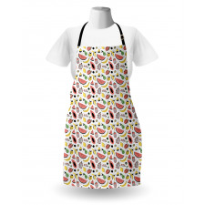 Tasty Food Doodle Apron