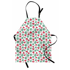 Watermelon Fruit Heart Slices Apron