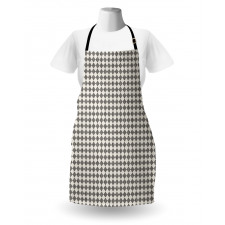 Grunge Striped Rhombuses Apron