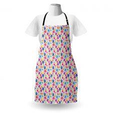 Funny Spring Cartoon Flowers Apron