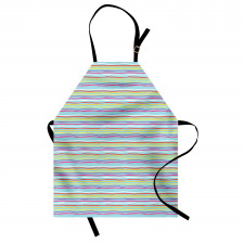 Colorful Ripple Lines Fun Apron