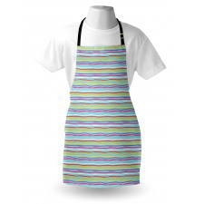 Colorful Ripple Lines Fun Apron