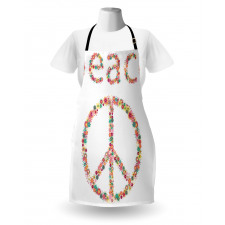Peace Sign with Flower Apron