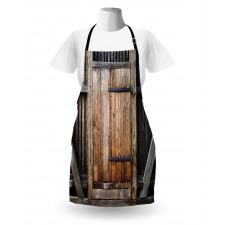 Rustic Rural Wood Door Apron