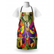 Abstract Butterfly Art Apron