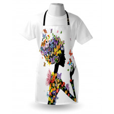 Flowers with Butterfly Apron