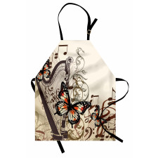 Harp Ornament Butterfly Apron
