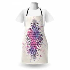 Motif Grunge Splashes Apron