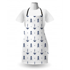 Anchors and Skulls Bones Apron