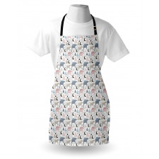 Pastel Polar Bear Pattern Apron