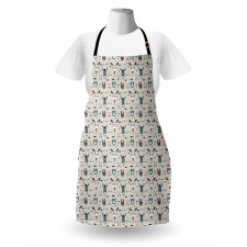 Childish Reindeer Heads Art Apron