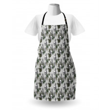Gothic Item on Tropic Leaves Apron