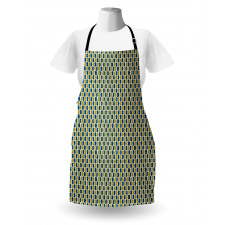 Bicolour Wavy Squares Apron