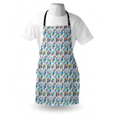 Colorful Bouquets Stripes Apron