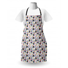 Exotic Foliage Flowers Art Apron