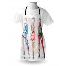 Young Women Clothes Sketch Apron