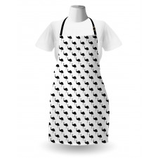 Monotone Animal Silhouettes Apron