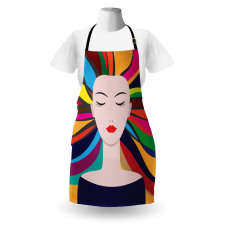 Lady and Colorful Strands Apron