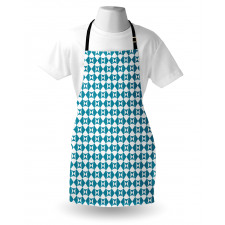 Diagonal Circles Squares Apron