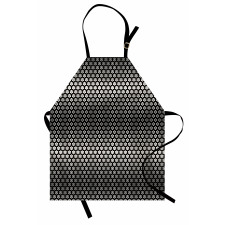 Halftone Hexagons Flowers Apron