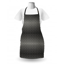 Halftone Hexagons Flowers Apron