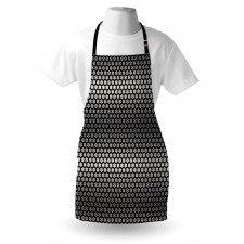 Halftone Hexagons Flowers Apron