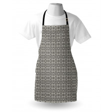 Monochrome Abstract Floral Apron