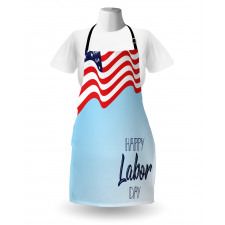 Waving Flag and Wording Apron