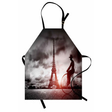 Man on Retro Bicycle Apron