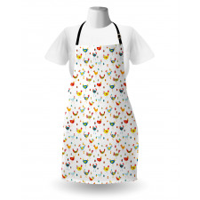 Colorful Chickens and Eggs Apron