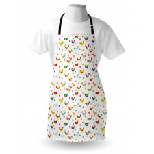 Colorful Chickens and Eggs Apron