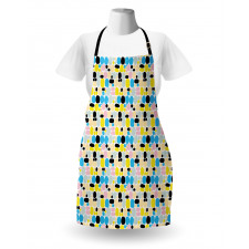 Modern Sketchy Circles Art Apron