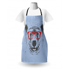 Whimsical Grunge Polar Bear Apron