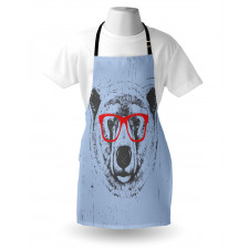 Whimsical Grunge Polar Bear Apron