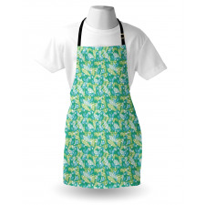 Parrots and Dotted Feather Apron