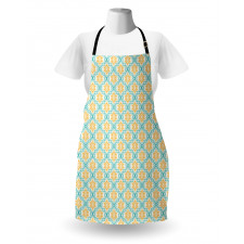 Thin Line Curlicue Damask Apron