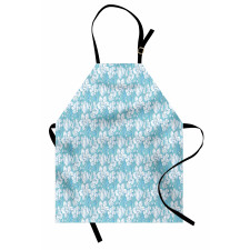 Delicate Flowers and Buds Apron