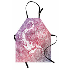 Eastern Elephant Zentangle Apron