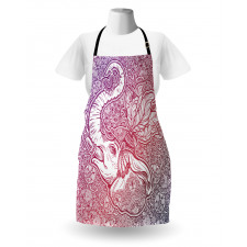 Eastern Elephant Zentangle Apron