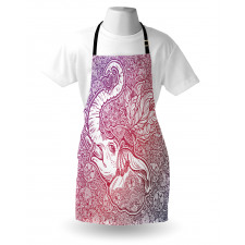 Eastern Elephant Zentangle Apron