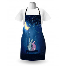 Rabbit Couple Art Apron