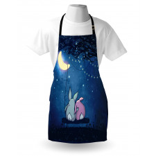 Rabbit Couple Art Apron