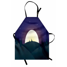 Night Forest Starry Sky Apron