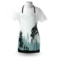 Forest Silhouette Art Apron