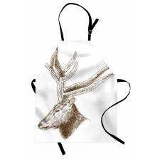 Wild Animal Engraving Apron